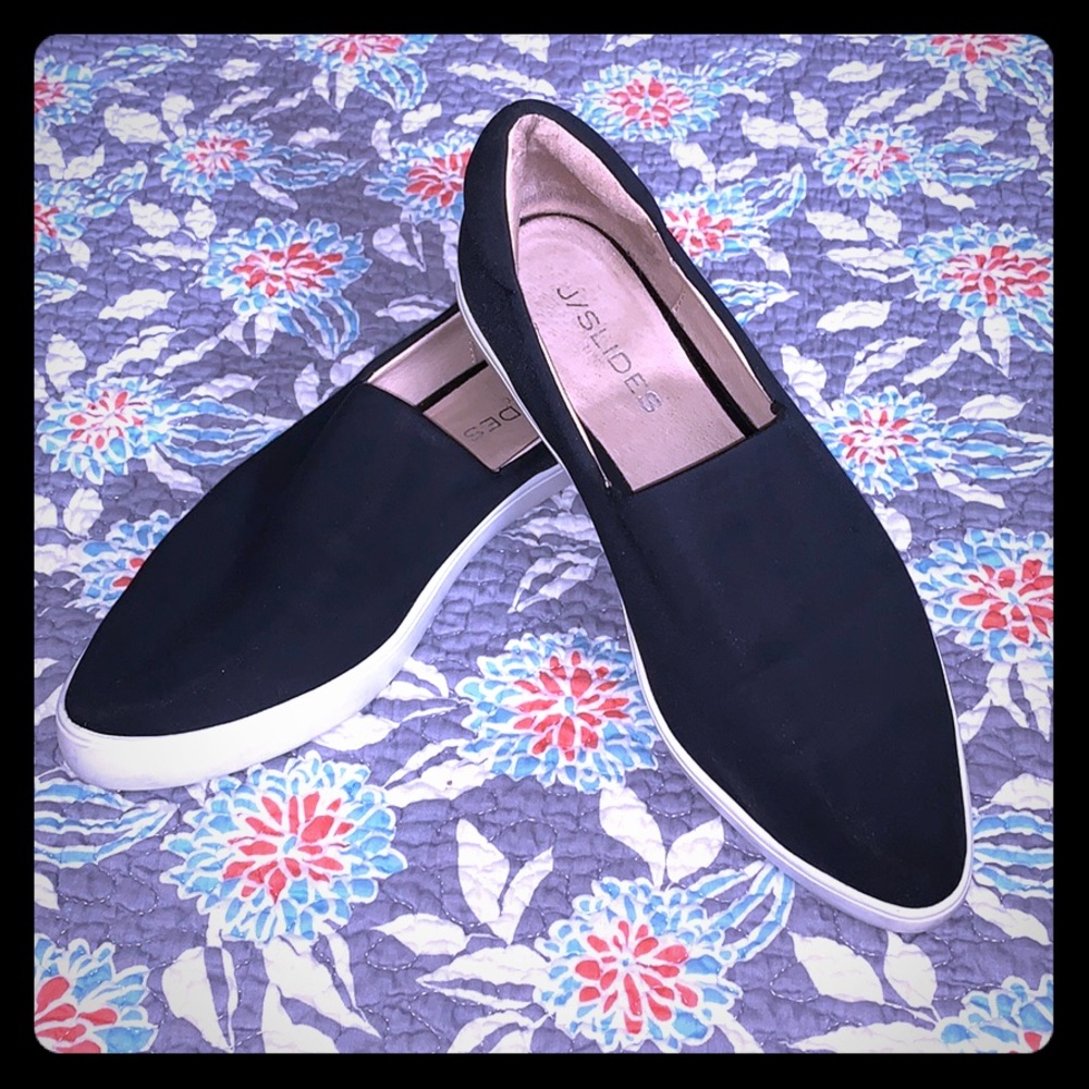 ♾ J SLIDES NYC BLACK DIBBIE SLIP ON SZ 8.5 ♾